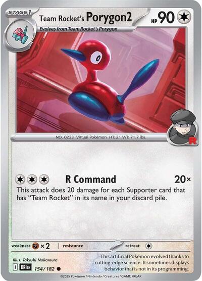 Team Rocket's Porygon2 #154/182
