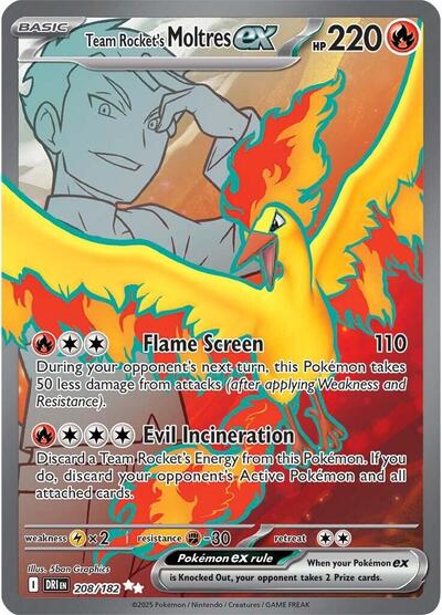 Team Rocket's Moltres ex #208/182