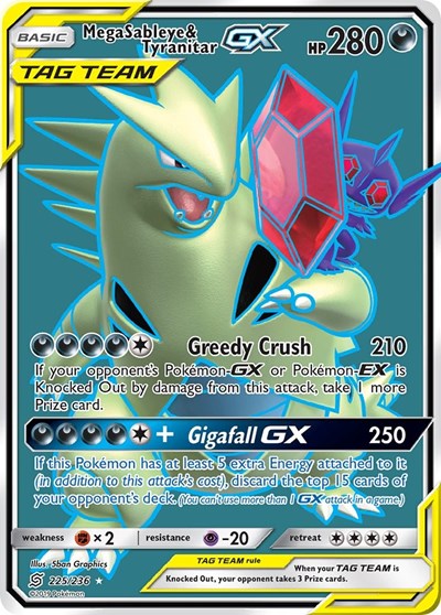 Mega Sableye & Tyranitar GX #225/236