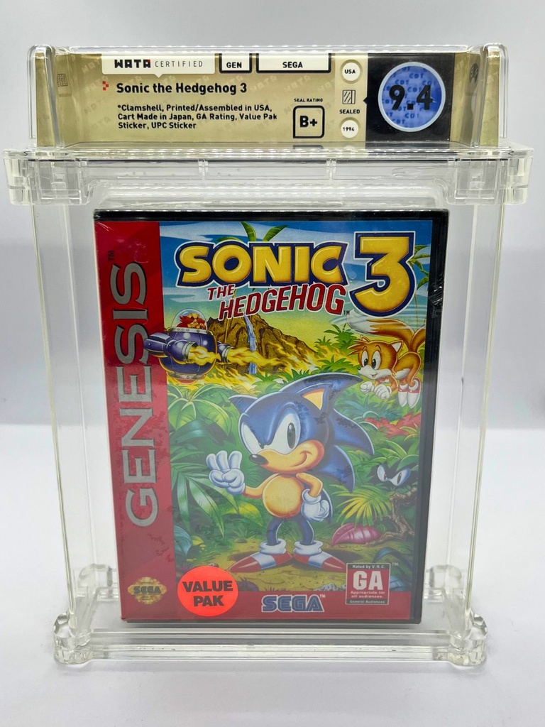 Sonic the Hedgehog 3 - Sega Genesis - WATA 9.4