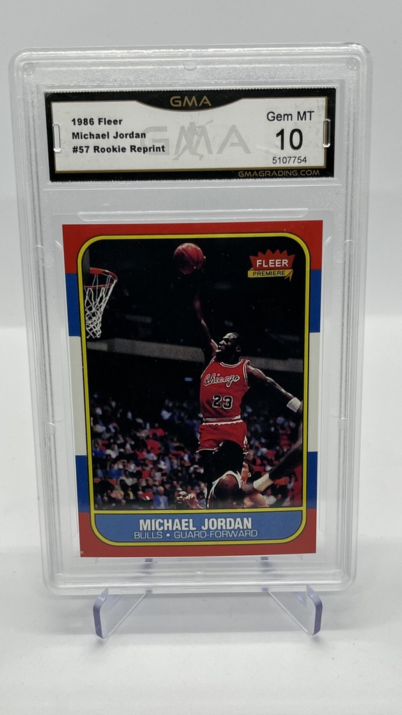Michael Jordan [#57 Rookie Reprint] - 1986 Fleer - GMA Grade 10