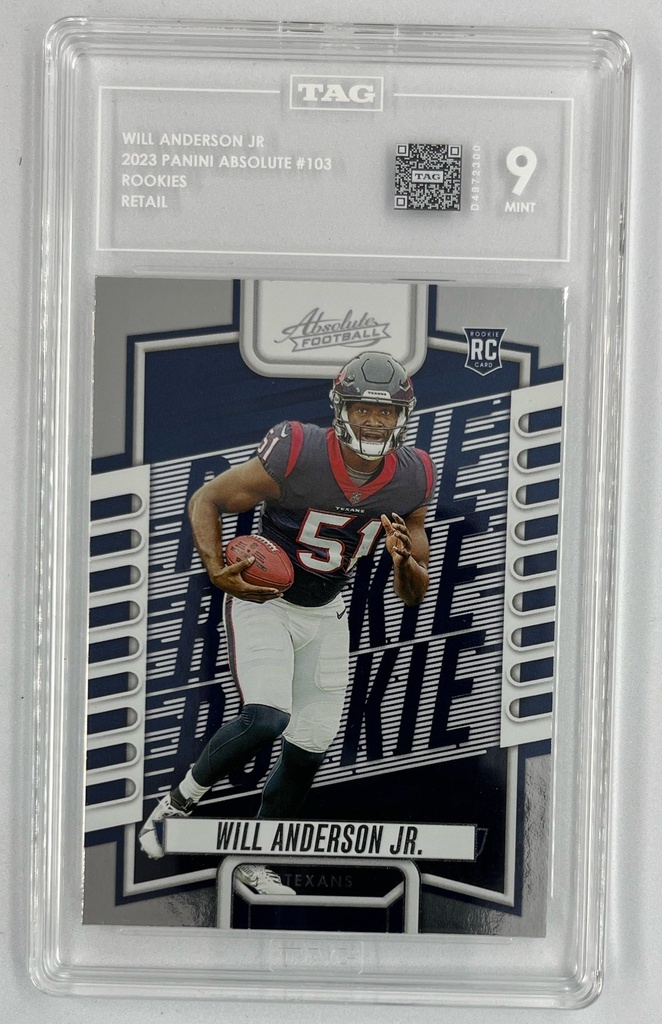 Will Anderson Jr. - Panini Absolute -  #103 - TAG 9