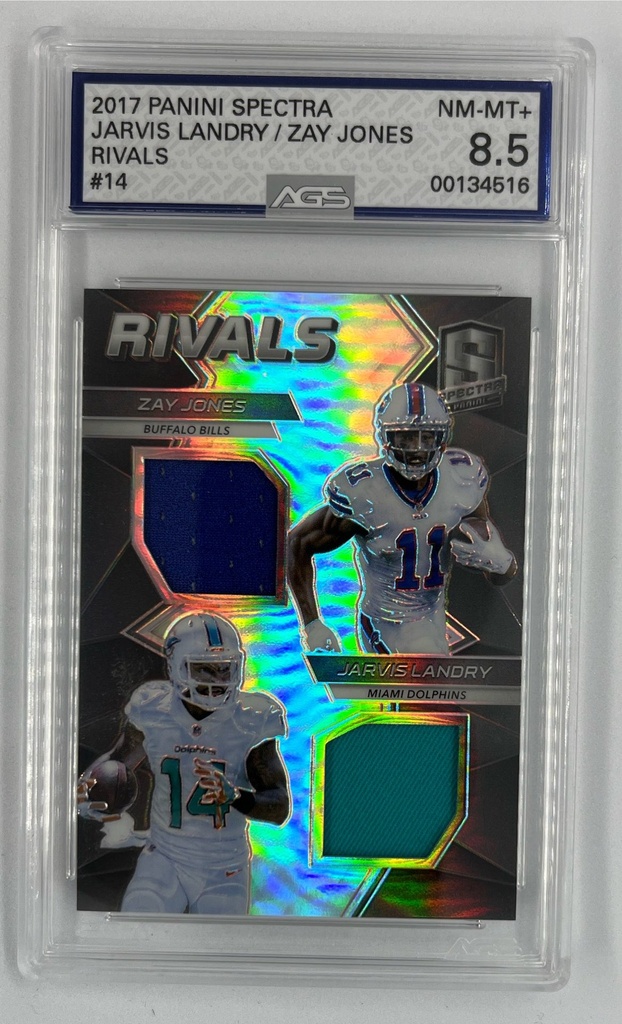 Jarvis Landry / Zay Jones - Panini Spectra Rivals -  #14 - AGS 8.5