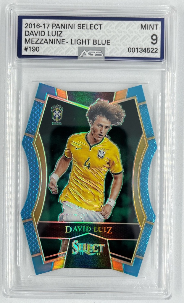 David Luiz – Mezzanine Light Blue - Panini Select Soccer -  #190 - AGS 9