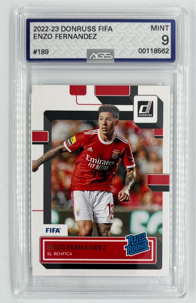 Enzo Fernández – Rated Rookie - Donruss FIFA Soccer -  #189 - AGS 9