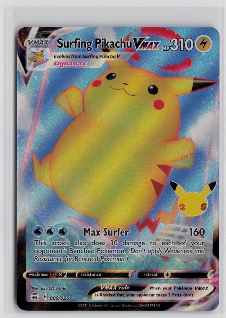 Surfing Pikachu VMAX #9/25