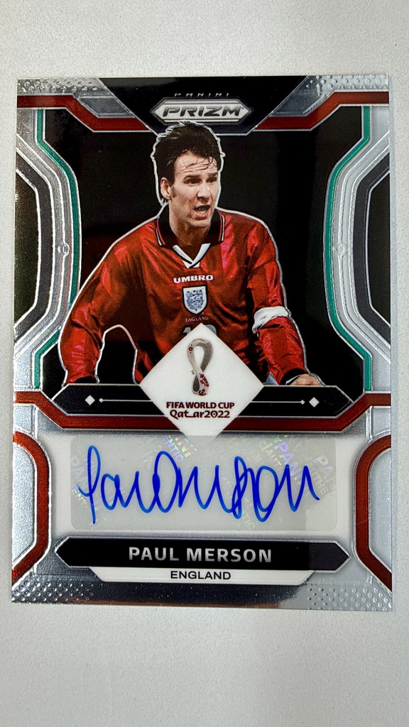 Panini - 2022 Prizm FIFA World Cup Qatar - Signatures-Paul Merson - S-PME - Raw