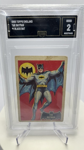 The Batman #1 Black Bat - 1966 TOPPS ENGLAND - GMA Grade 2