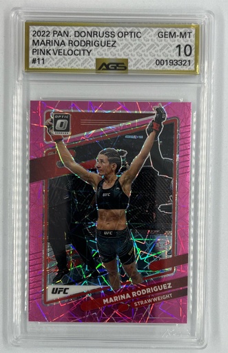 [SC-MRDOPV#A1-3293] Marina Rodriguez - Donruss Optic Pink Velocity -  #11 - AGS 10