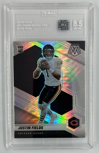 [SC-JFPMS#T8-7352] Justin Fields - Panini Mosaic Silver -  #304 - TAG 8.5