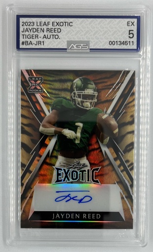 [SC-JRLETA#JA5-7482] Jayden Reed - Leaf Exotic Tiger Auto -  #BA-JR1 - AGS 5