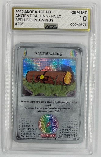 [OT-ACAT–SW#A1-9914] Ancient Calling - Akora TCG – Spellbound Wings -  #206 - AGS 10