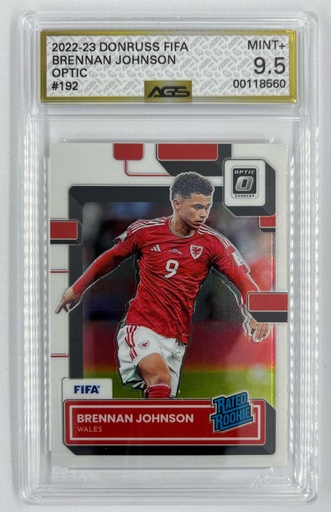 [SC-BJ–ORRDFO#A9-1016] Brennan Johnson – Optic Rated Rookie - Donruss FIFA Optic -  #192 - AGS 9.5