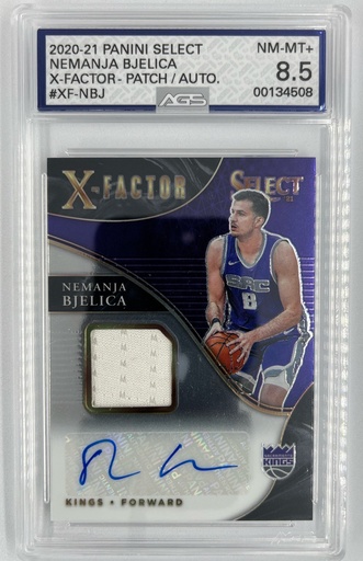 [SC-NB–XFPAPS(#NA8-1990] Nemanja Bjelica – X-Factor Patch Autograph - Panini Select (NBA) -  #XF-NBJ - AGS 8.5