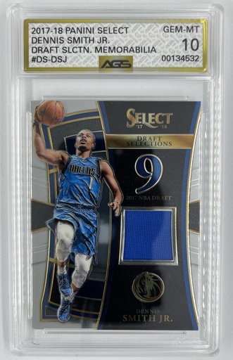 [SC-DSJ–DSMPS(#DA1-7895] Dennis Smith Jr. – Draft Selections Memorabilia - Panini Select (NBA) -  #DS-DSJ - AGS 10