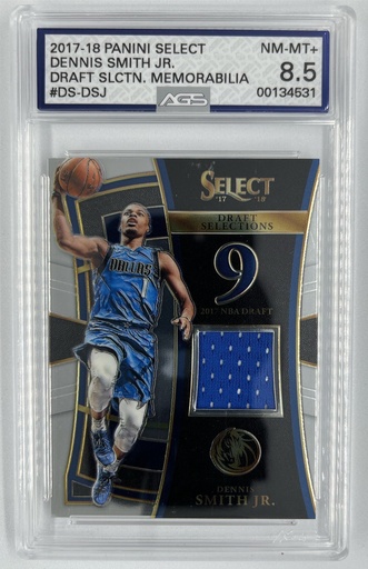 [SC-DSJ–DSMPS(#DA8-2874] Dennis Smith Jr. – Draft Selections Memorabilia - Panini Select (NBA) -  #DS-DSJ - AGS 8.5