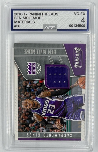 [SC-BM–MPT(#A4-1966] Ben McLemore – Materials - Panini Threads (NBA) -  #38 - AGS 4