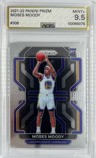 [SC-MM–BPPP(#A9-8814] Moses Moody – Base Prizm - Panini Prizm (NBA) -  #308 - AGS 9.5