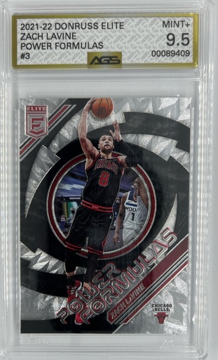 [SC-ZL–PFDE(#A9-8490] Zach LaVine – Power Formulas - Donruss Elite (NBA) -  #3 - AGS 9.5