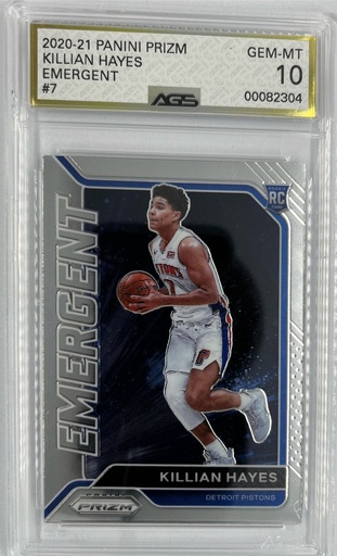 [SC-KH–EPP#A1-9011] Killian Hayes – Emergent - Panini Prizm -  #7 - AGS 10