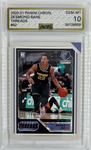 [SC-DB–TPC#A1-5450] Desmond Bane – Threads - Panini Chronicles -  #92 - AGS 10