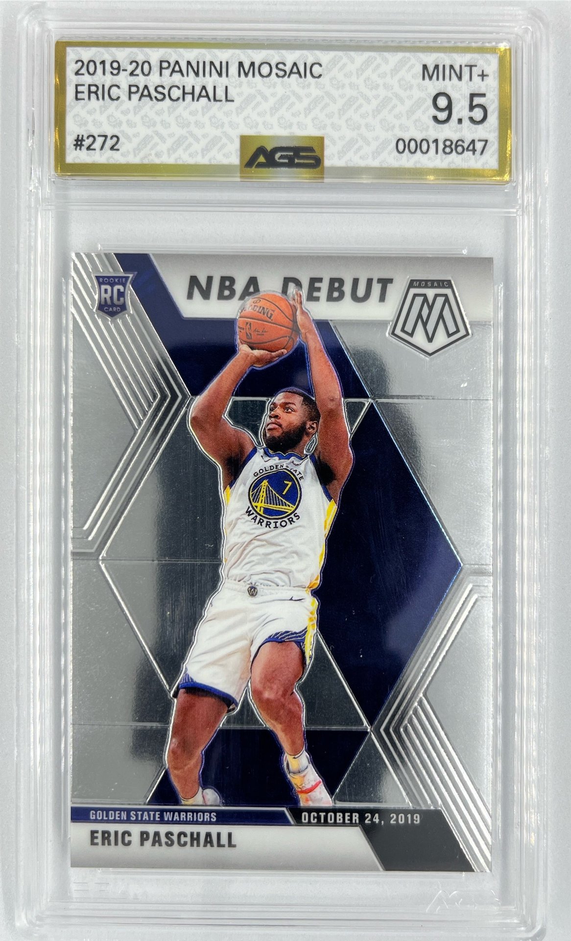 Eric Paschall – NBA Debut - Panini Mosaic - #272 - AGS 9.5 | Epic Rare