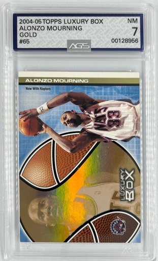 [SC-AM–GTLB#A7-6684] Alonzo Mourning – Gold - Topps Luxury Box -  #65 - AGS 7