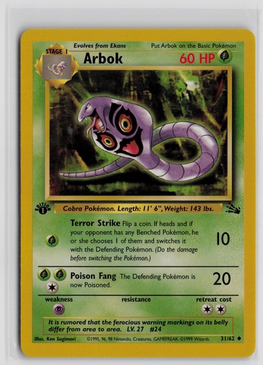 [F(E-A#6-4263] Arbok #31/62