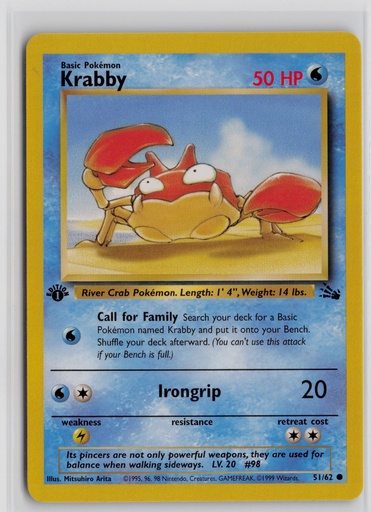[F(E-K#6-4691] Krabby #51/62