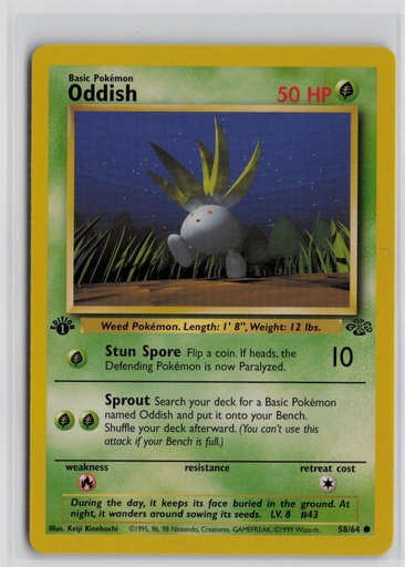 [J(E-O#6-3438] Oddish #58/64