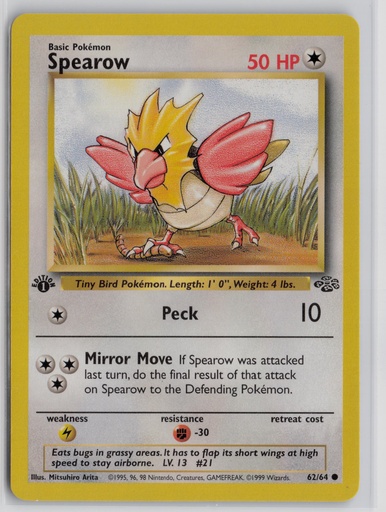 [J(E-S#6-1105] Spearow #62/64