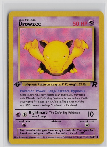 [TR(E-D#8-7078] Drowzee #54/82